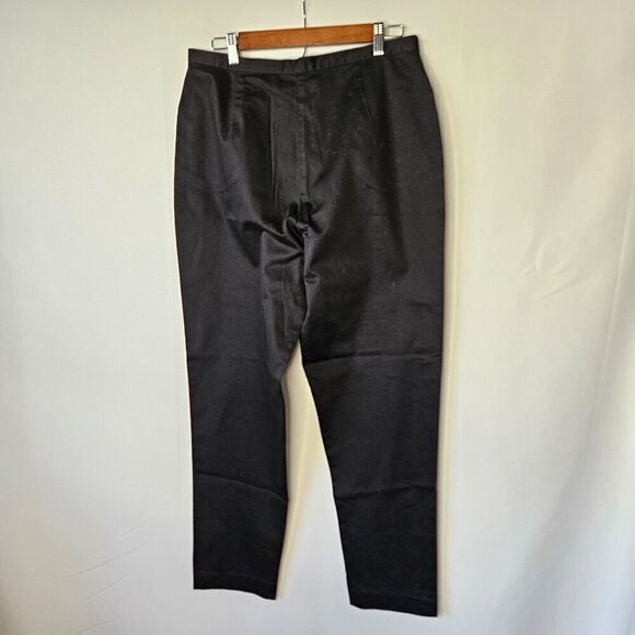 J. Jill Size 14 Stretch Cotton Spandex Straight Leg Black Pants 29" Inseam - Picture 3 of 10